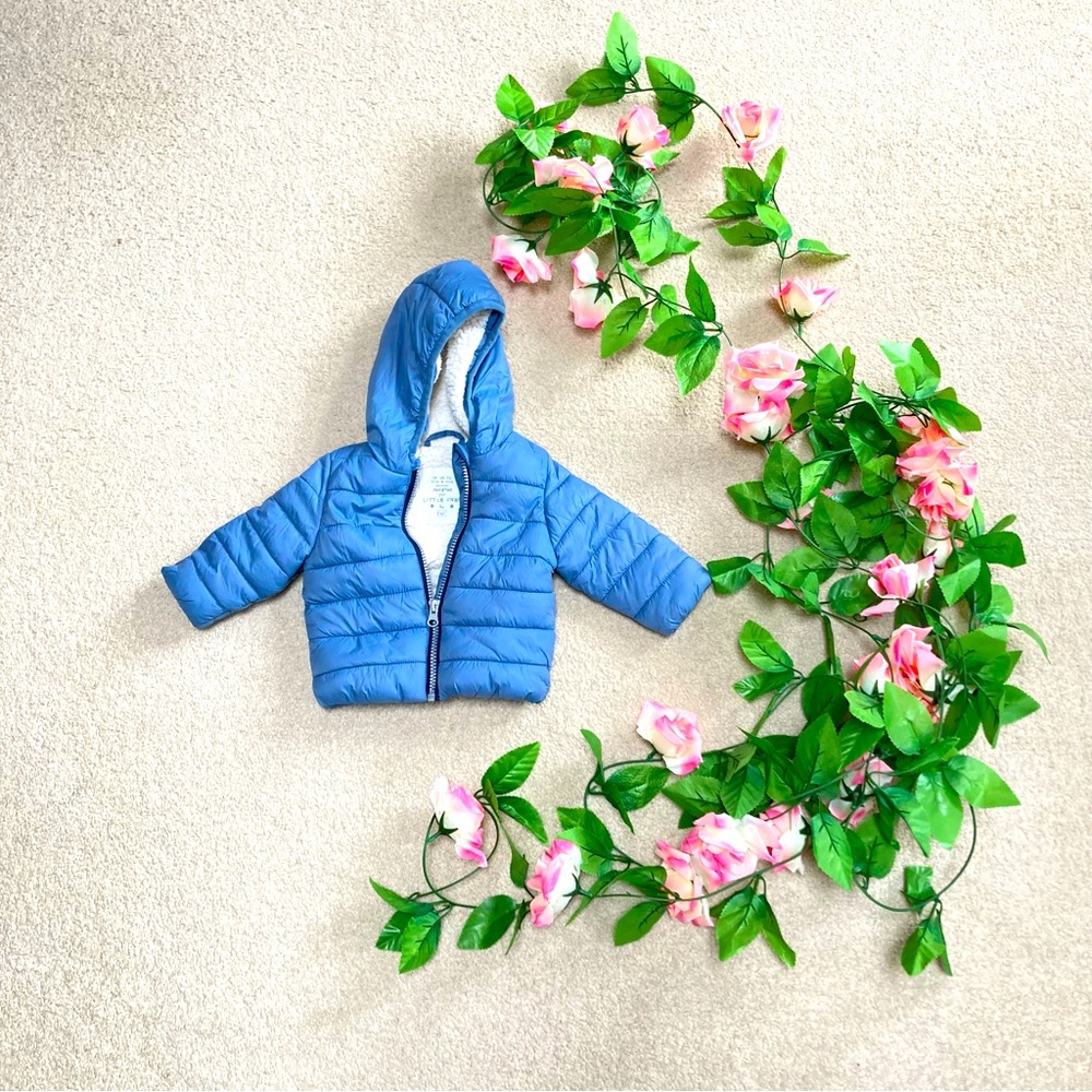 Florence & Fred, baby blue, puffer jacket - Picture 1 of 3